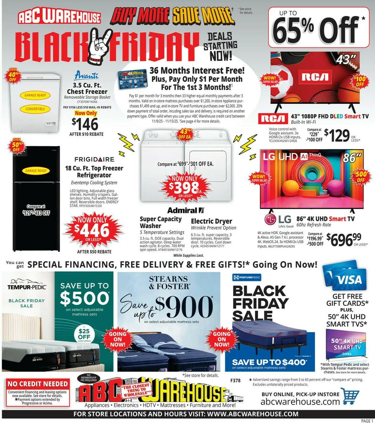 Weekly ad ABC Warehouse Current weekly ad from November 9 to November 15 2025 - Page 1