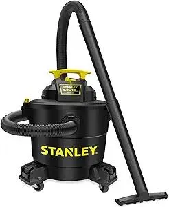 STANLEY Wet/Dry Vacuum SL18191P, 10 Gallon 4 Horsepower 16 FT Clean Range Shop, Ideal for Home/Garage/Laundry Rooms with Attachments, Strong Suction Large Capacity Multiple Accessories