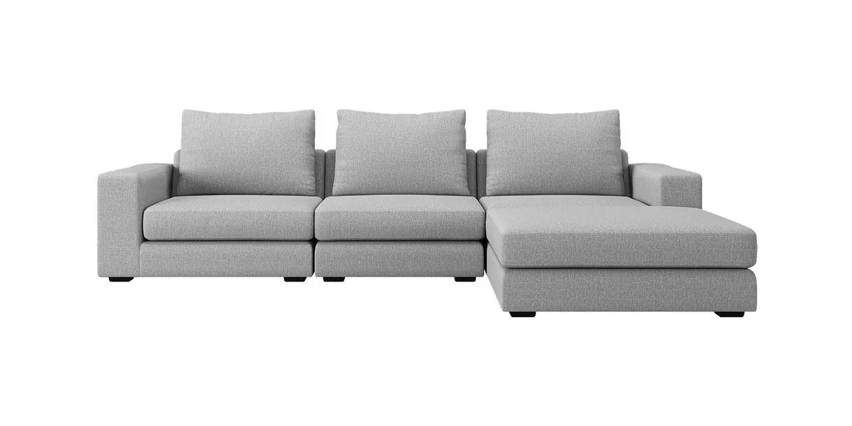 Braxton Sectional Sofa Gray