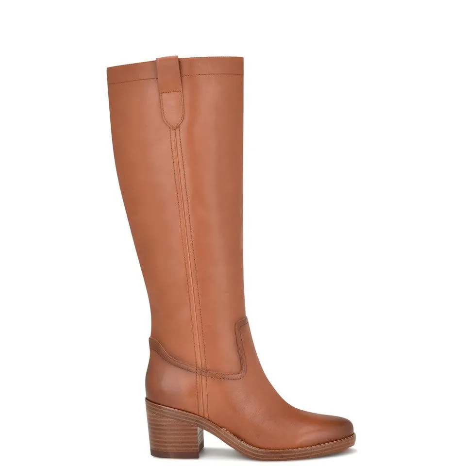 Hecee Block Heel Tailored Leather Boots