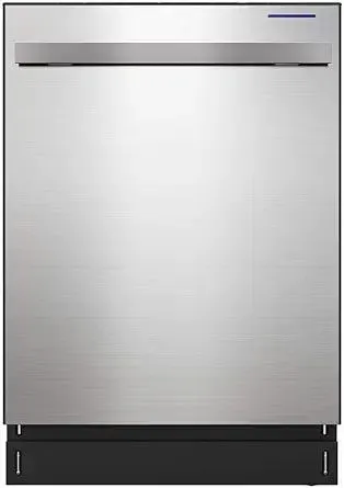 SHARP SDW6757ES Slide-In Dishwasher, Stainless Steel Finish, 24" Wide, Soil Sensors, Premium White LED Interior Lighting, Smooth Glide Rails, Heated Dry Option, Responsive Wash Cycles, Power Wash Zone