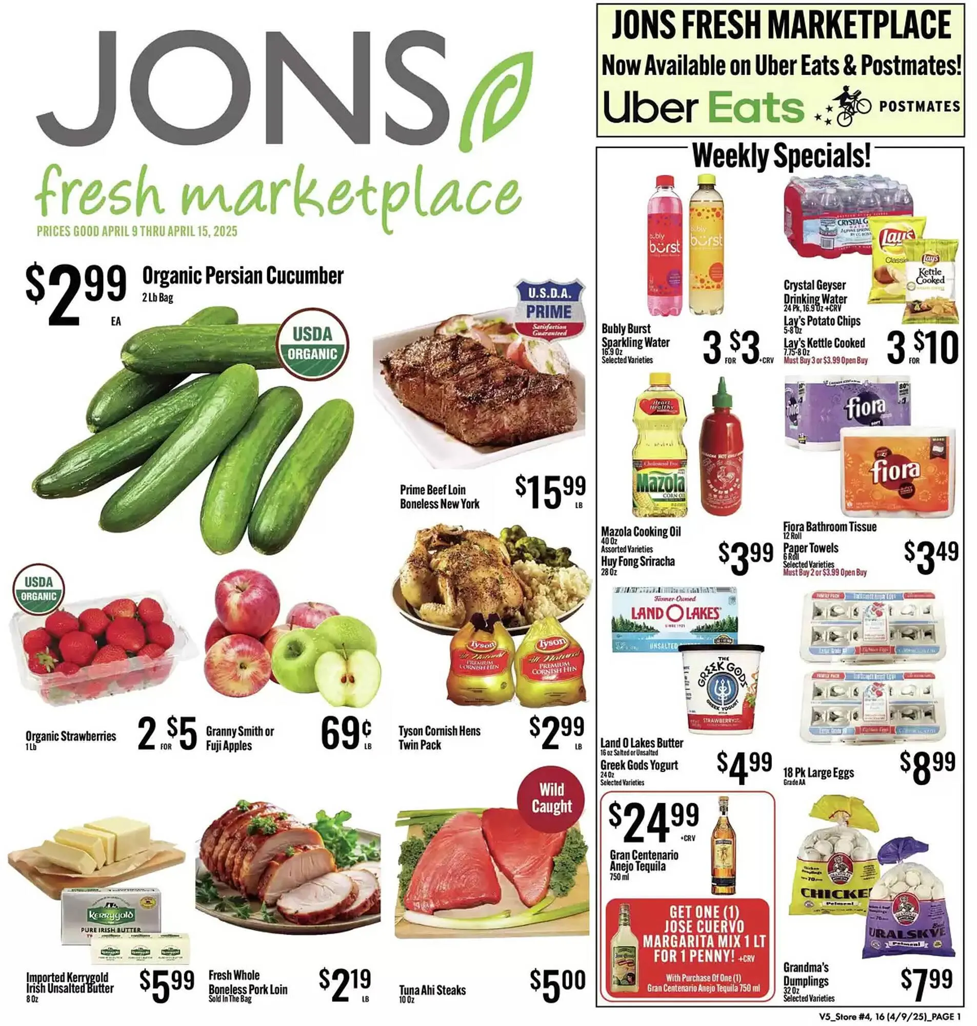 Catálogo de Jons International Weekly Ad 9 de abril al 15 de abril 2025 - Página 1