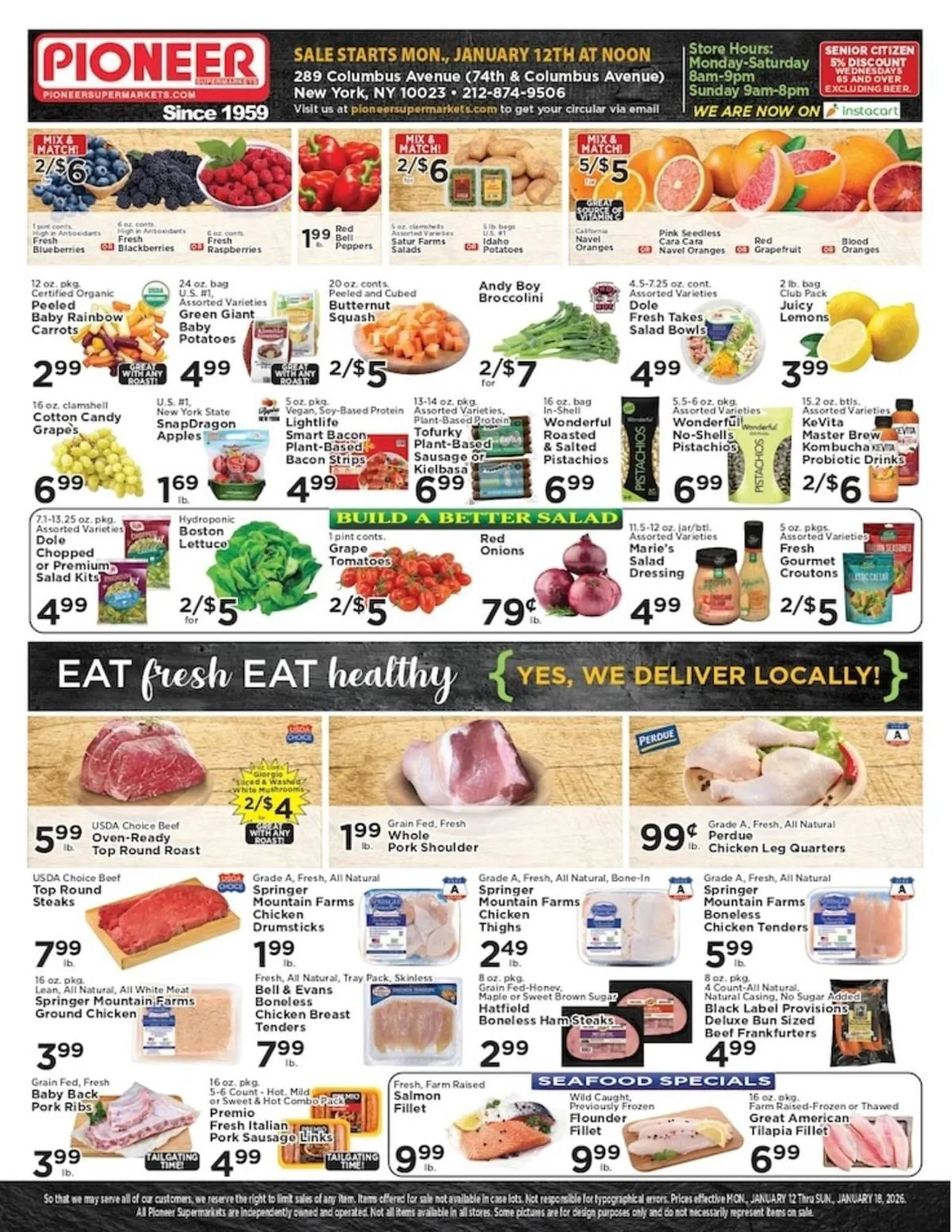 Weekly ad Pioneer Supermarkets weekly ad from January 12 to January 18 2026 - Page 1