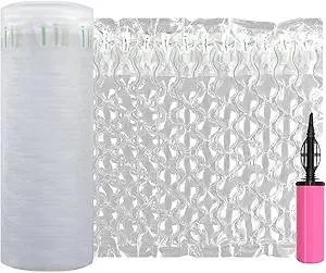 Inflatable Bubble Cushioning Wrap Roll Bottle Shipper Protector Sleeve 12"x164' Large Size Air Bubbles Packing Supplies for Fragile Items, Air Pillows for Shipping Moving Packaging Material