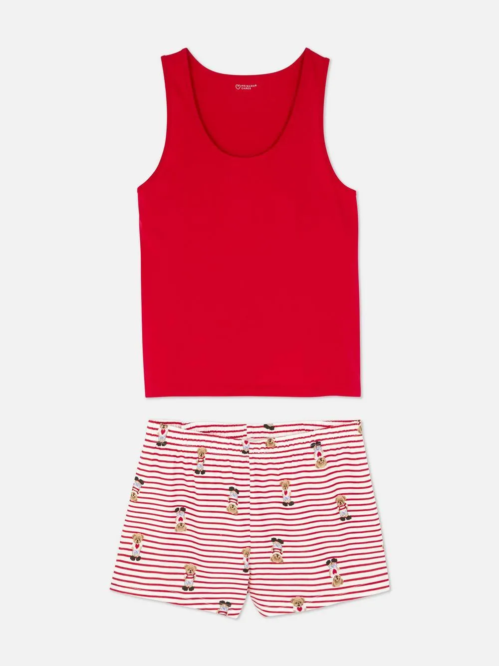 Schlafanzug-Set mit Top und Shorts