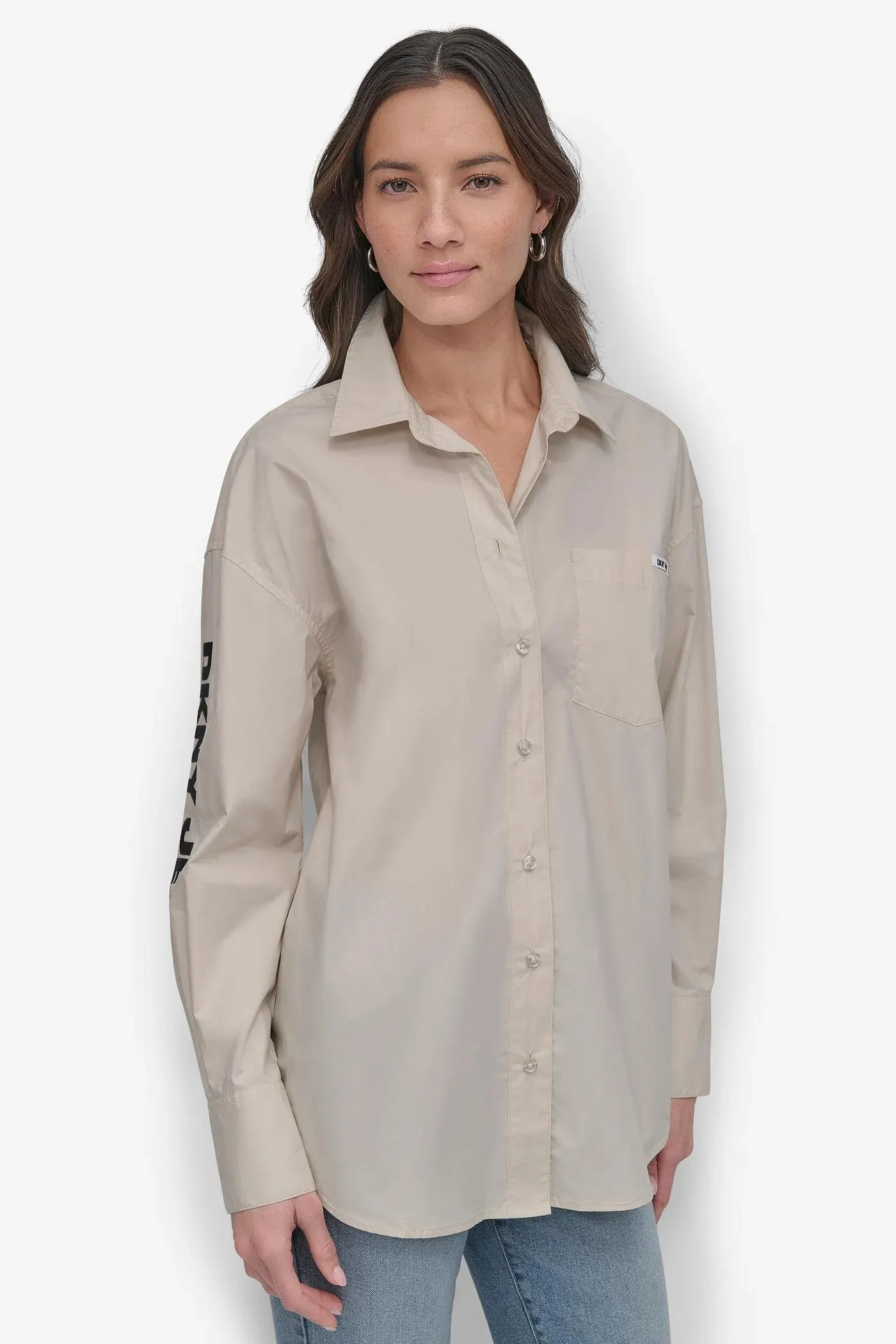DKNY JEANS POPLIN BUTTON DOWN