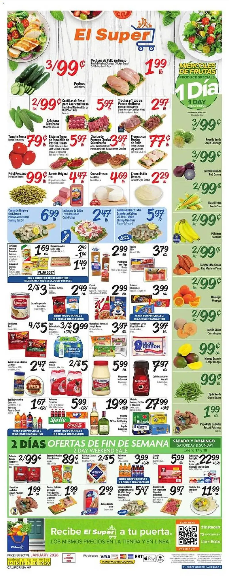 Weekly ad El Super weekly ad from January 14 to January 20 2026 - Page 1