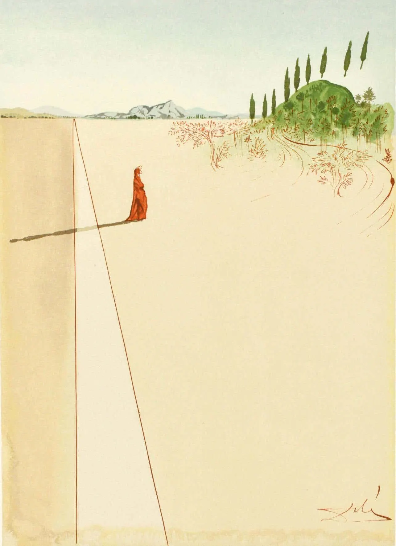 Salvador Dalí Inferno, Canto I (Field 189-200; M/L. 1039-1138), La Divina Commedia 1964