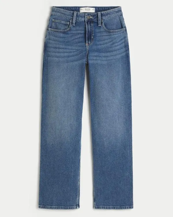 High-Rise Dark Wash Dad Jeans