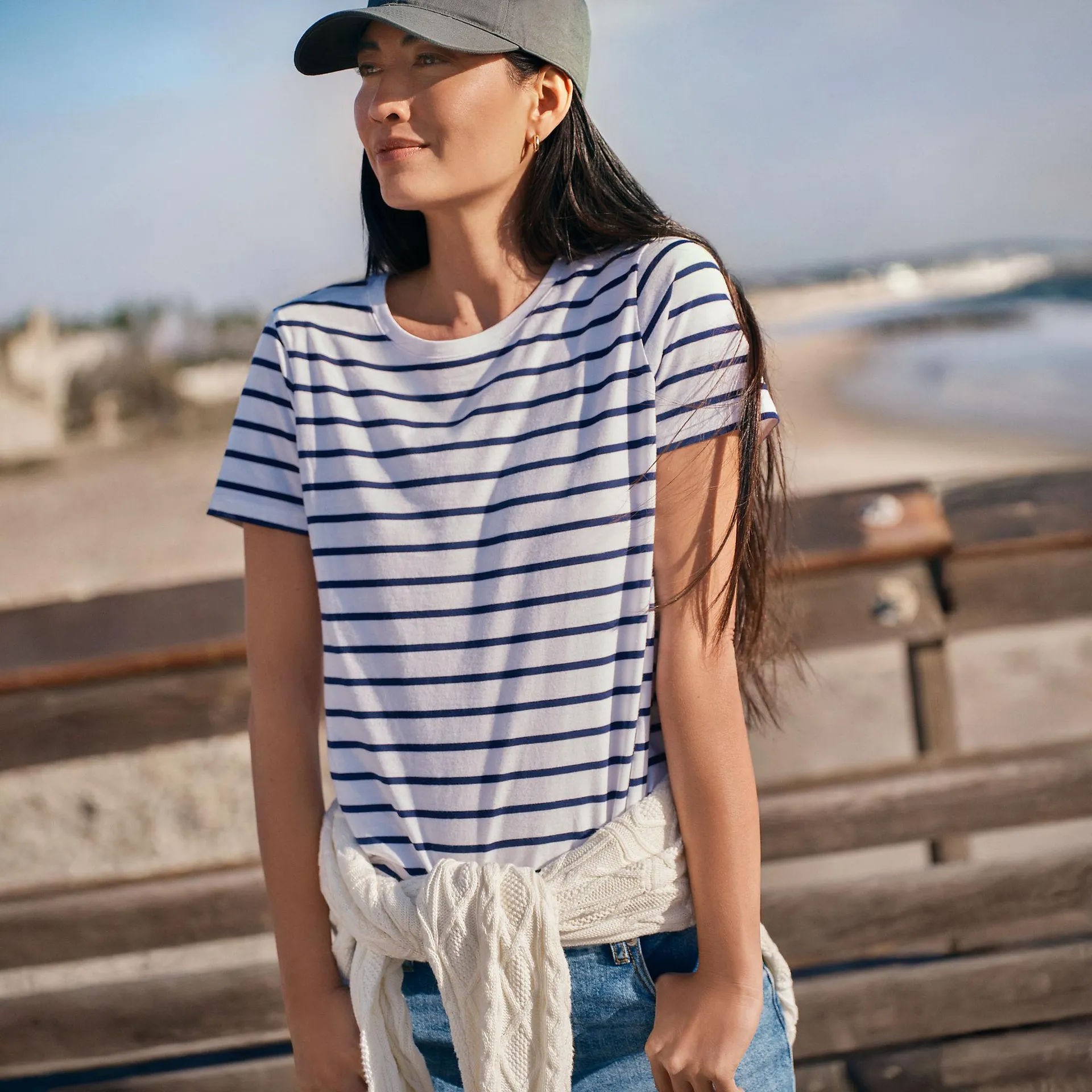 Women's Relaxed Supima Cotton Crew Neck T-Shirt