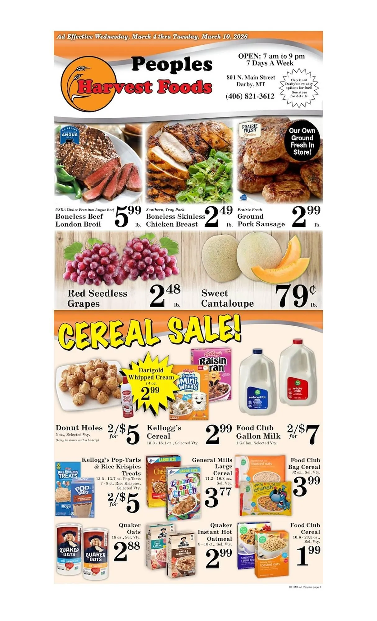Weekly ad Harvest Foods weekly ad from March 4 to March 10 2026 - Page 1