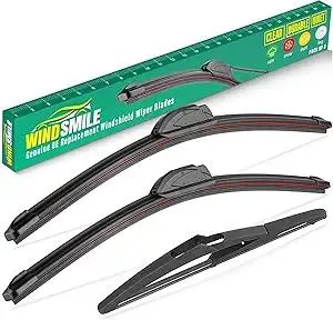 19" 18" 10" Windshield Wiper Blades Replacement for Mini Cooper R56 2007-2012,F55 F56 2014-2022,R50 R53 2005-2006 Premium All Weather Front Rear Wipers Set - OEM Quality (Pack of 3)