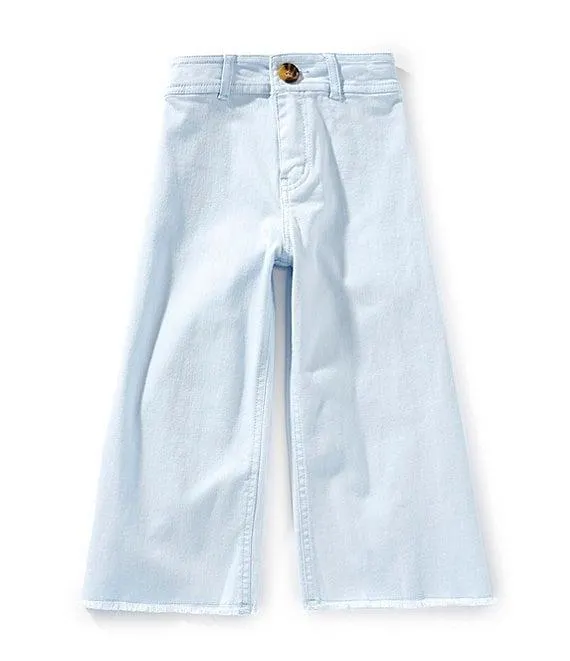 Little Girls Wide Leg Denim Pants