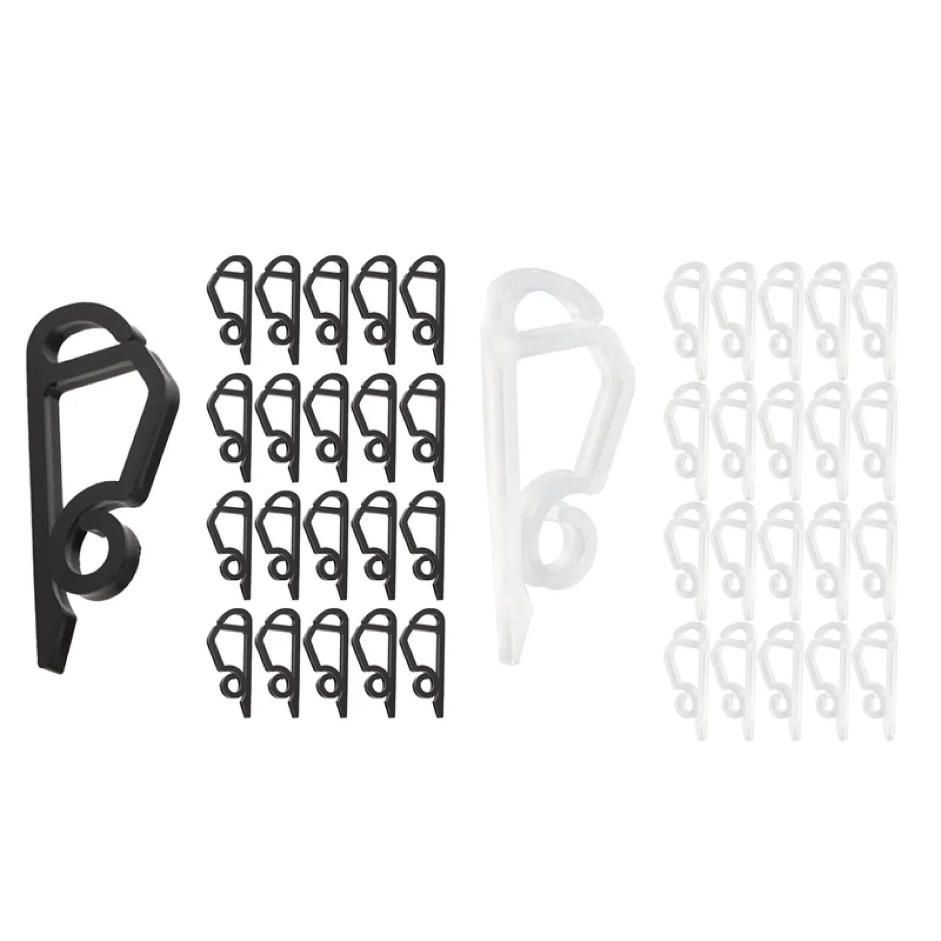 Paquete de 120 clips para luces navideñas para exteriores, ganchos para canaletas resistentes a la intemperie para las vacaciones navideñas