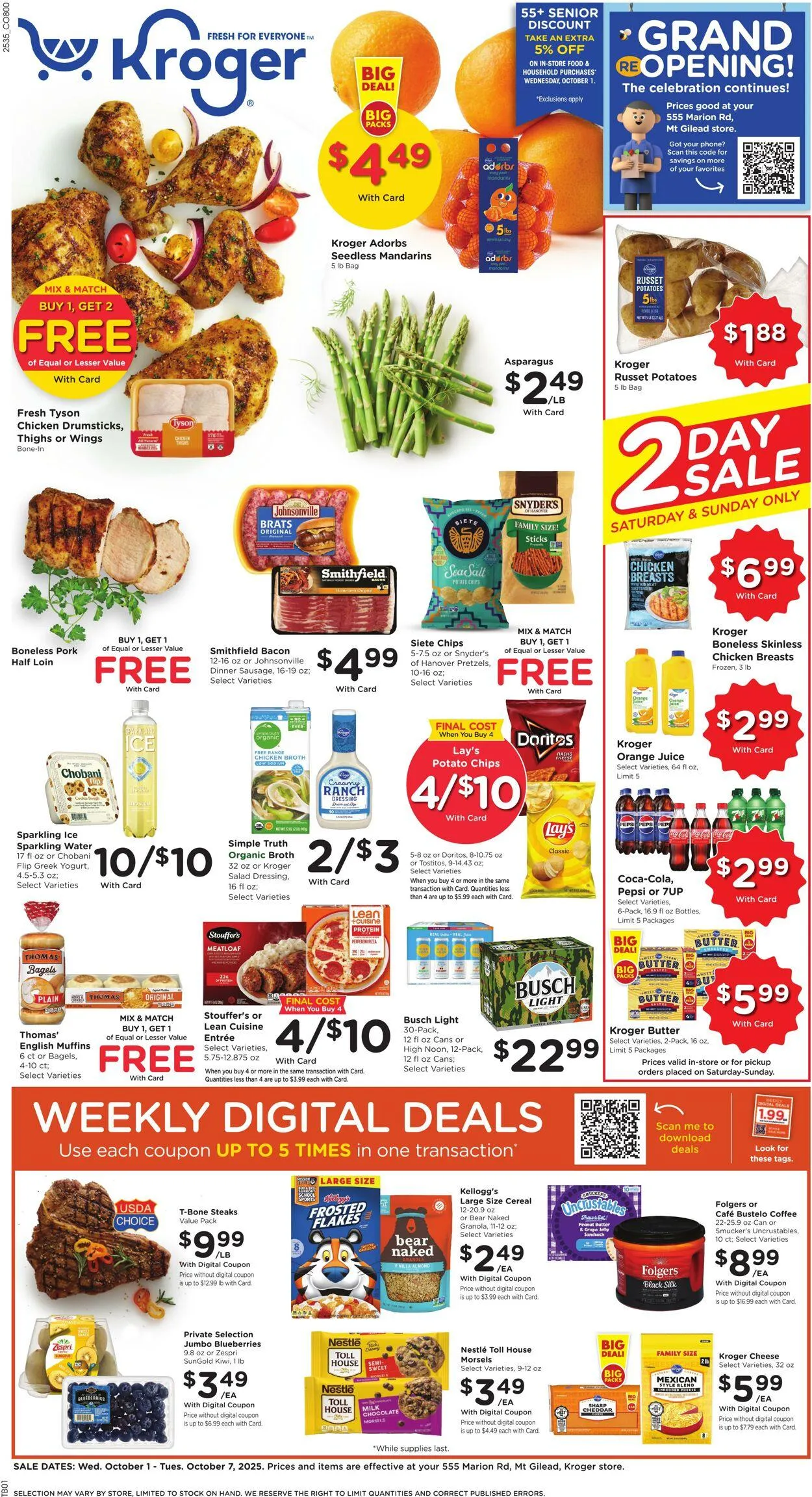 Weekly ad Kroger Current weekly ad from October 1 to October 7 2025 - Page 1