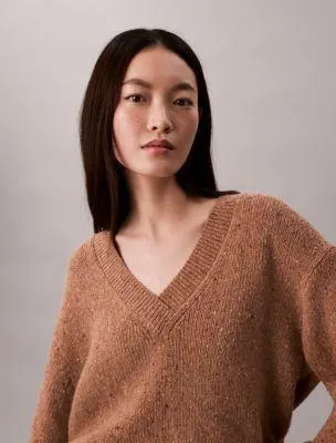 Chunky Relaxed V Neck Sweater