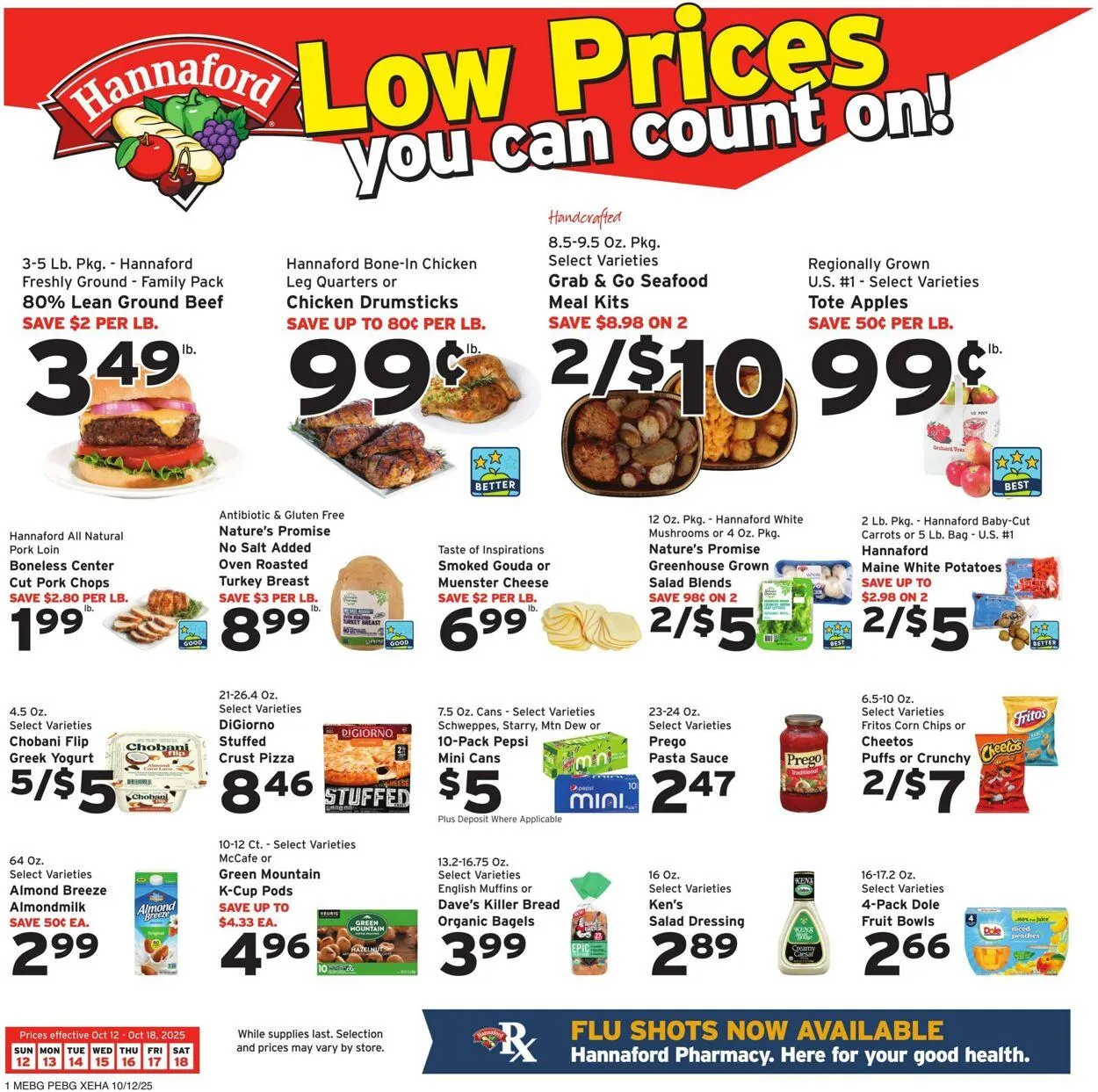 Weekly ad Hannaford Current weekly ad from October 12 to October 18 2025 - Page 1