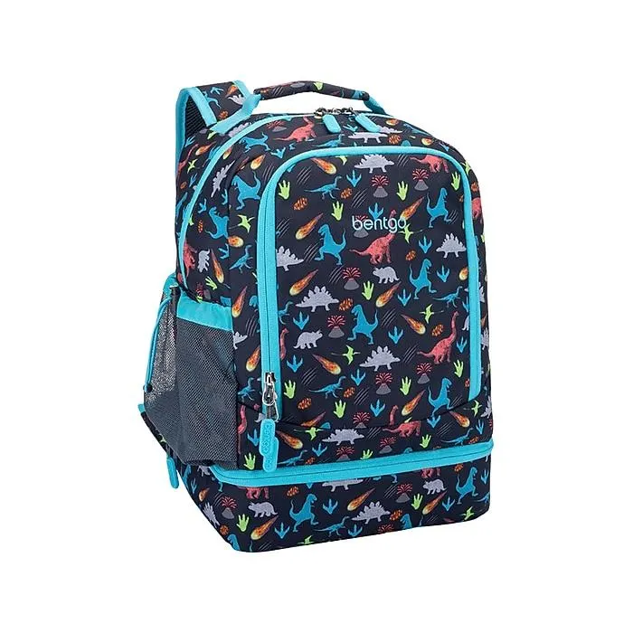 bentgo Kids Prints Dinosaur Backpack with Lunch Box,