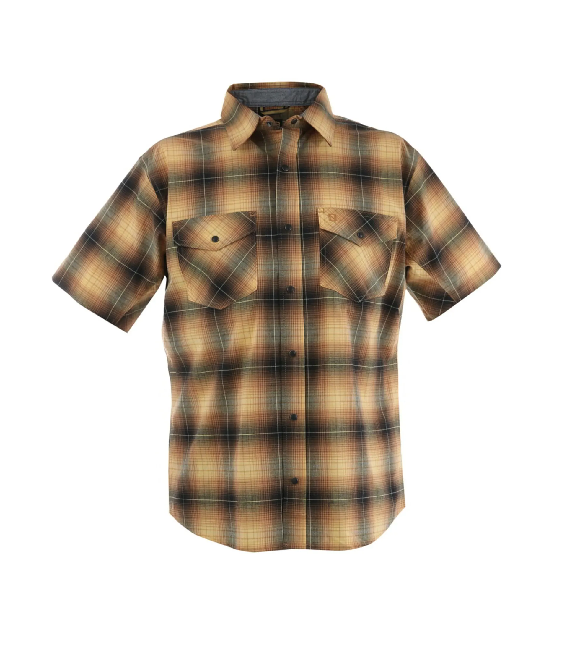 Noble Outfitters Men's Plaid FullFlexx Snap Short Sleeve Shirt