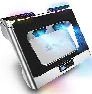 KLIM Everest Laptop Cooling Pad | New Version | Powerful Turbo-Fan 4300 RPM Laptop Cooler | Sealed Foam for Maximum Performance | Avoid Overheating and Protect Your Gaming Laptop | 14-17.3 in