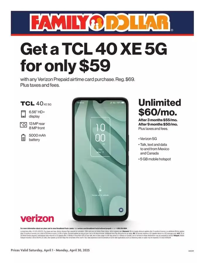 Weekly ad AT&T/Tracfone from April 1 to April 30 2025 - Page 1
