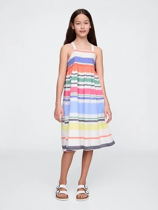 Kids Apron Neck Midi Dress
