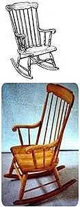 Woodcraft Project Paper Plan To Build Boston Rocking Chair - Material Not Included