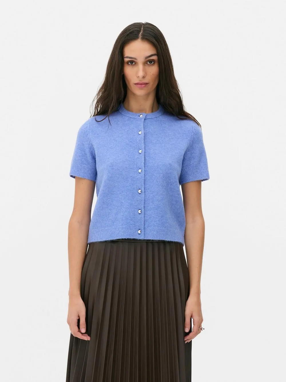 Button-Up Short Sleeve Cardigan