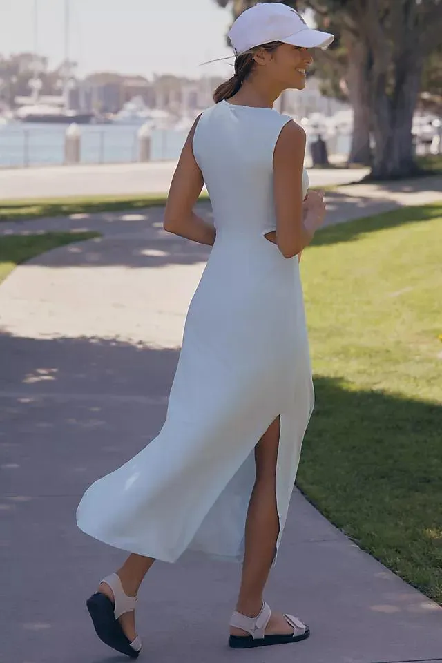 Beyond Yoga Around the World Front Twist Midi Dress