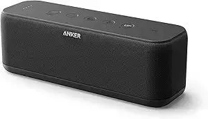 Anker Upgraded Soundcore Boost Bluetooth Speaker with Well-Balanced Sound, BassUp, 12H Playtime, USB-C, IPX7 Waterproof, Wireless Customizable EQ via App, Stereo Pairing, Portable Speaker for Music