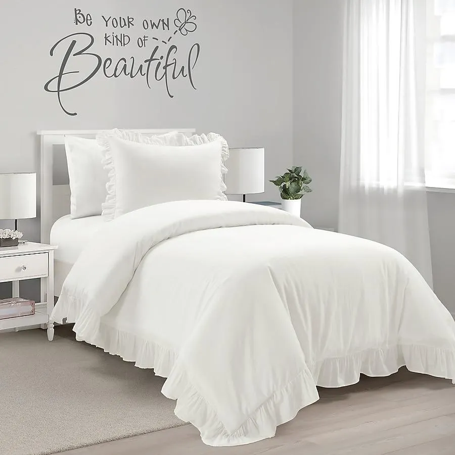 Lush Decor White Solid Twin/Twin XL Duvet Cotton