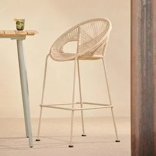 Kasiko Outdoor Bar Stool - White Pepper