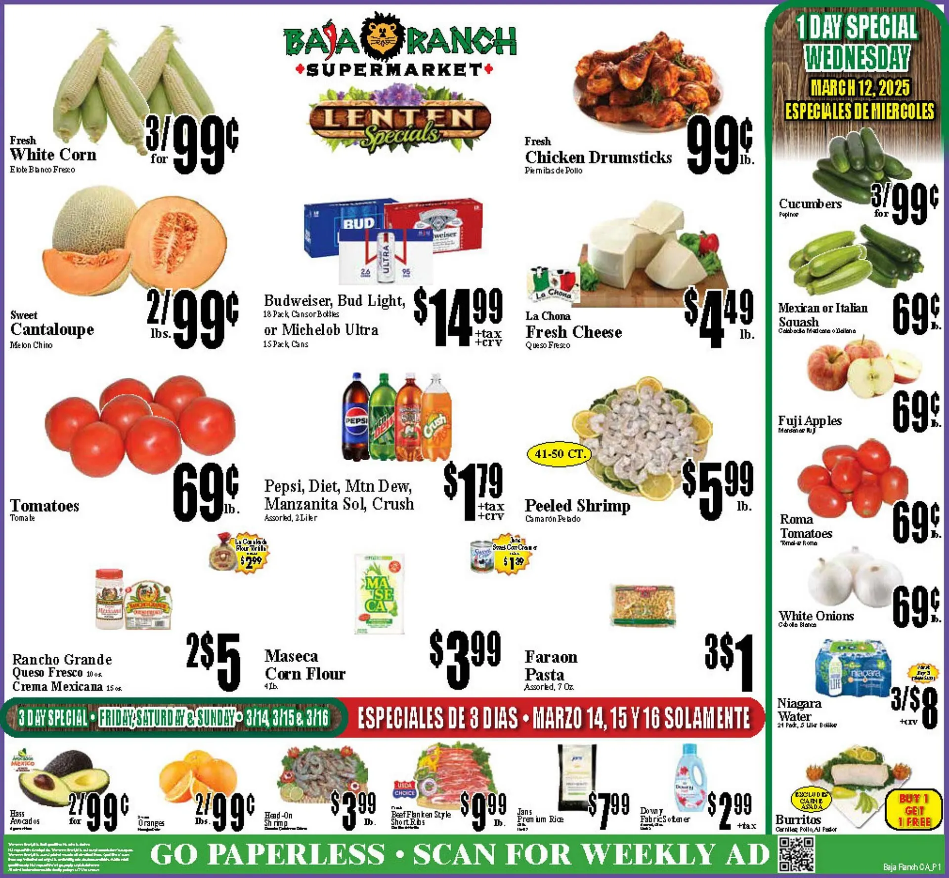 Catálogo de Baja Ranch Weekly Ad 12 de marzo al 18 de marzo 2025 - Página 1