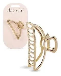Kitsch Metal Hair Clips for Women - Durable & Elegant Metal Claw Clips, Perfect for Everyday Use & Special Occasions - Gold, 1 Pc