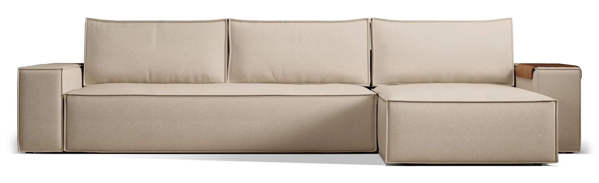 Newilla Wide Arms Sectional Sofa Bed