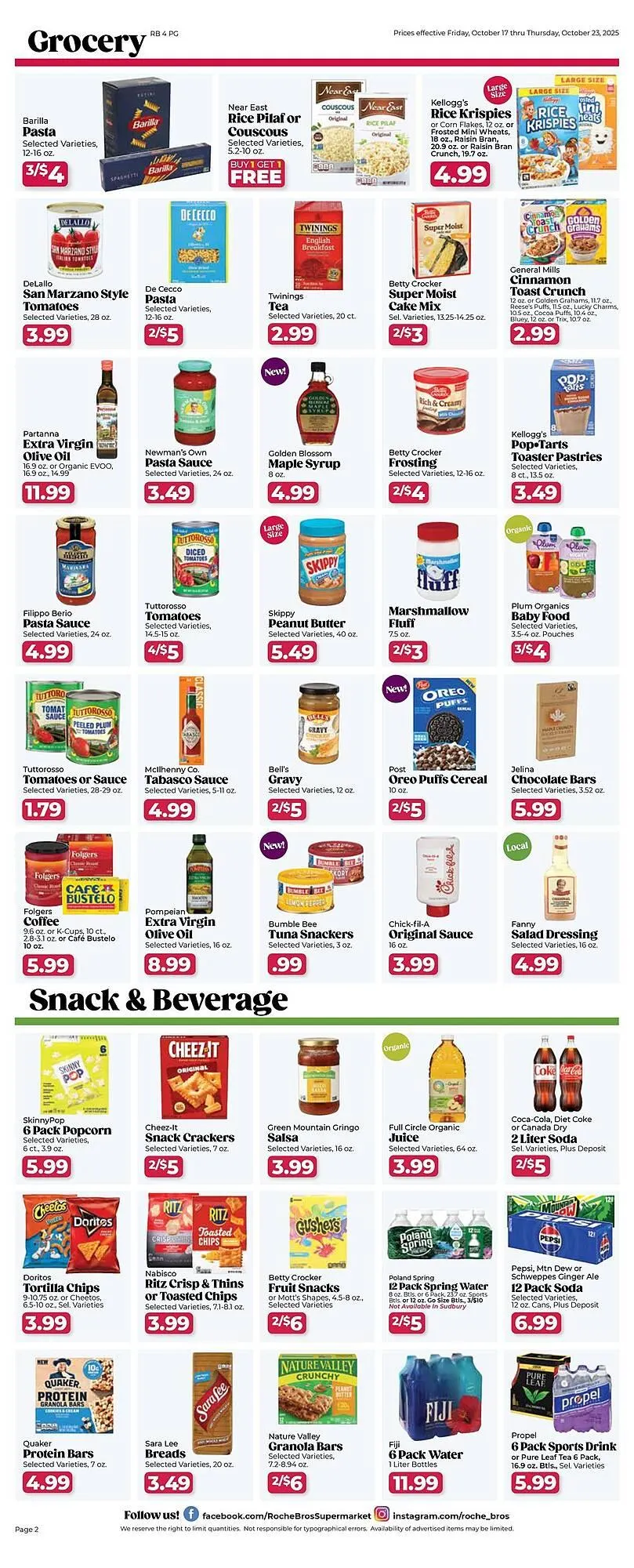 Weekly ad Roche Bros weekly ad from October 17 to October 23 2025 - Page 2