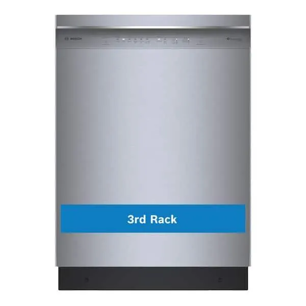 300 Series 24 in. Stainless Steel Front Control Tall Tub Dishwasher with Stainless Steel Tub and 3rd Rack, 46 dBA