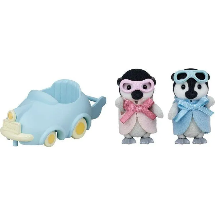 Calico Critters Penguin Babies Ride 'n Play, Doll Playset with 2 Figures and Accessories