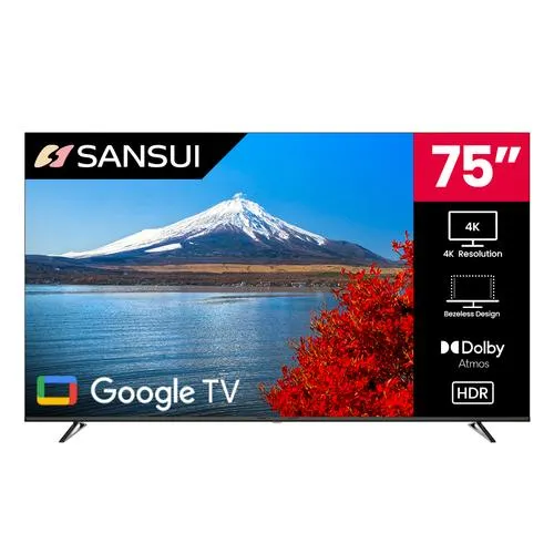 75" VH Series 4K UHD Frameless Design Smart TV with Dolby Vision HDR, Dolby Atmos, Google TV