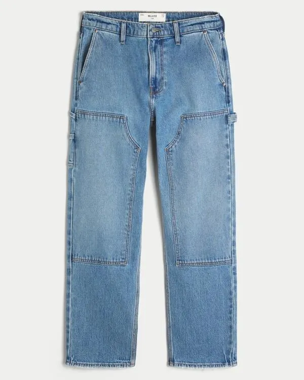 Medium Wash Loose Carpenter Jeans