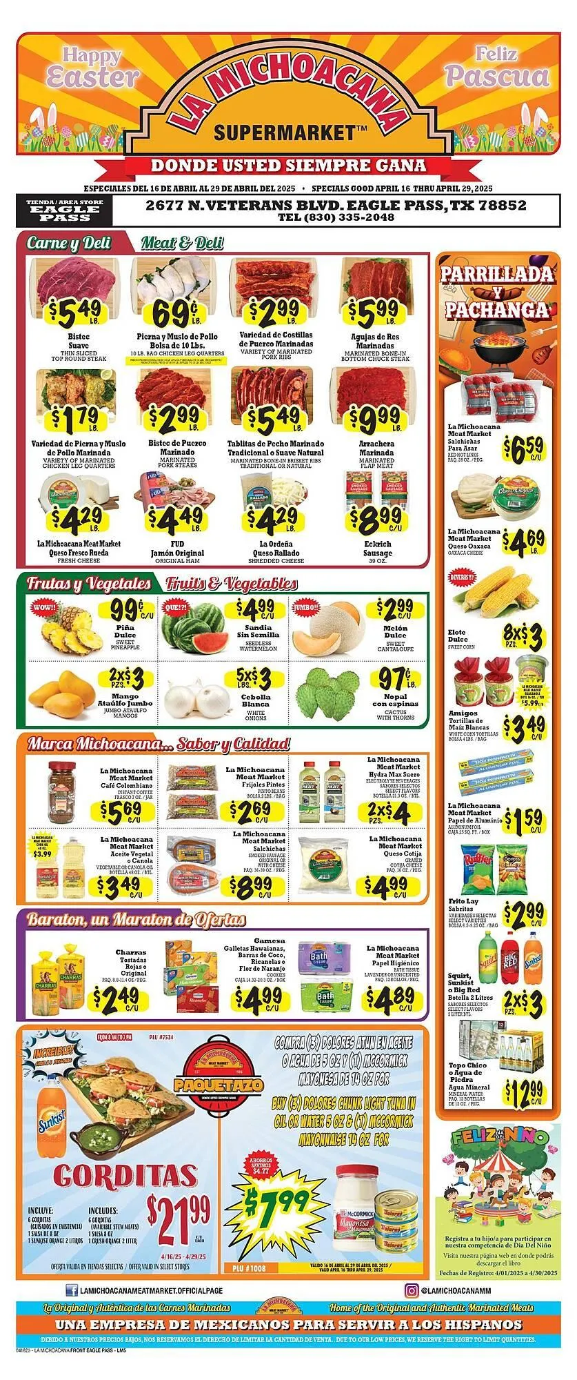 La Michoacana Weekly Ad - 1