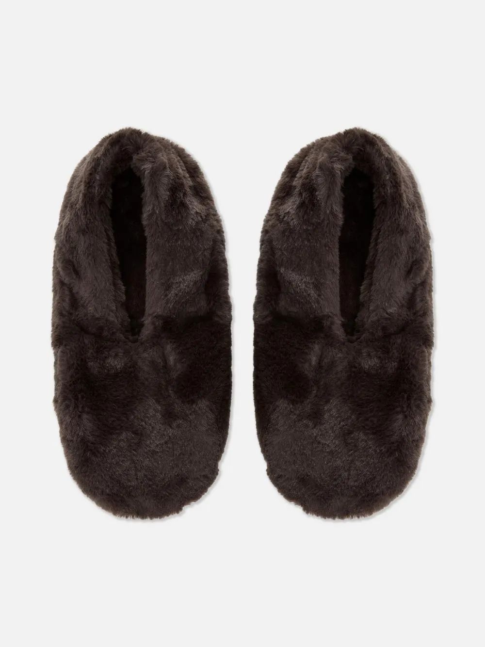 1pk Faux Fur Slipper Socks