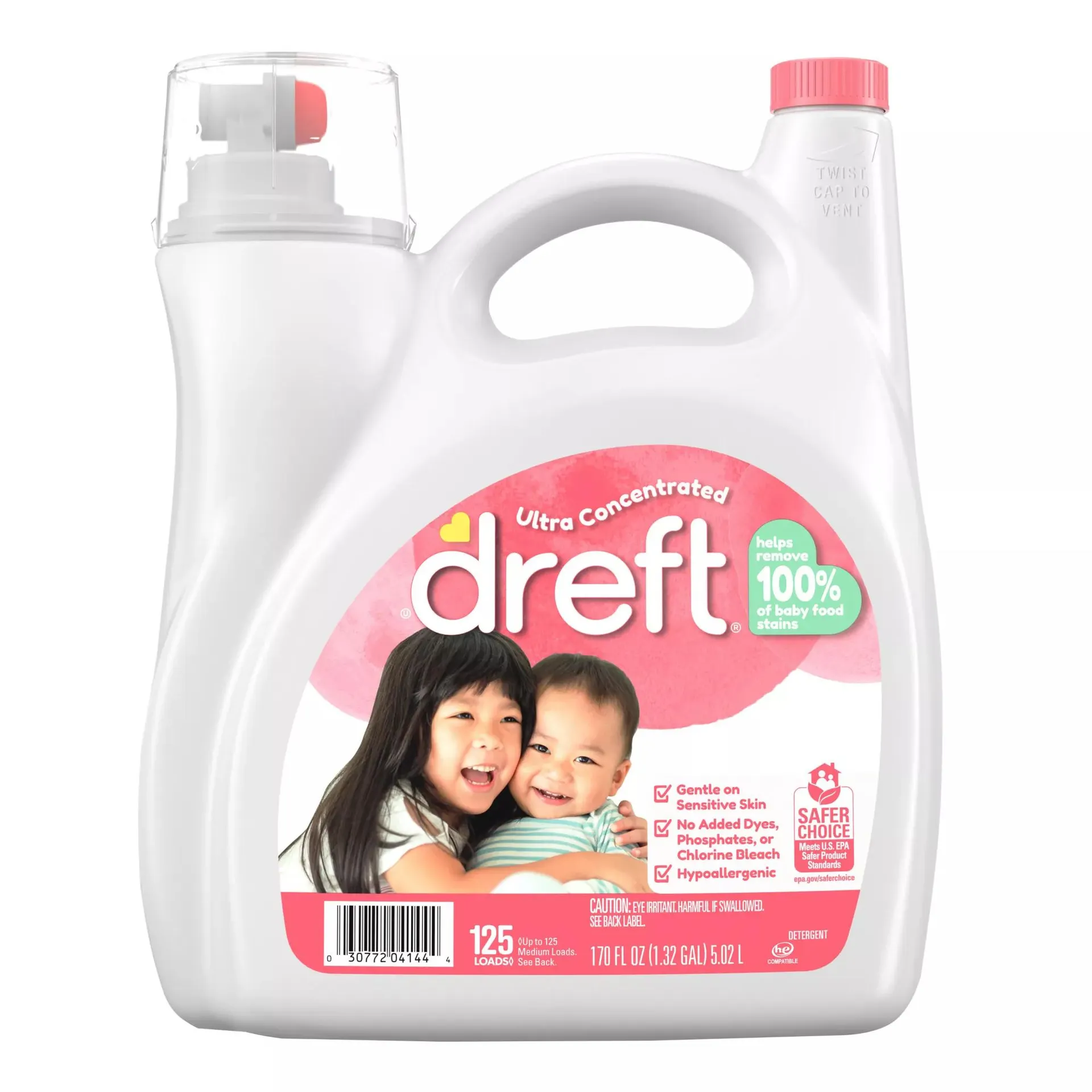Dreft Baby Liquid Laundry Detergent, 125 loads/170 fl. oz.