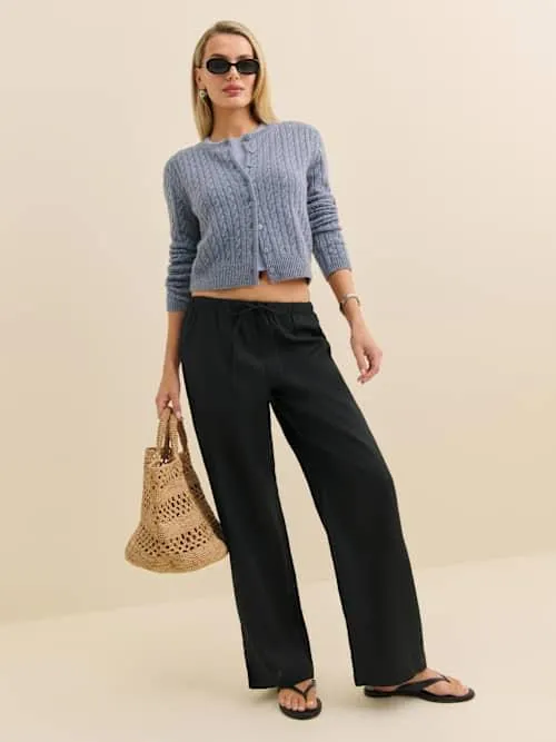 Petites Olina Linen Pant