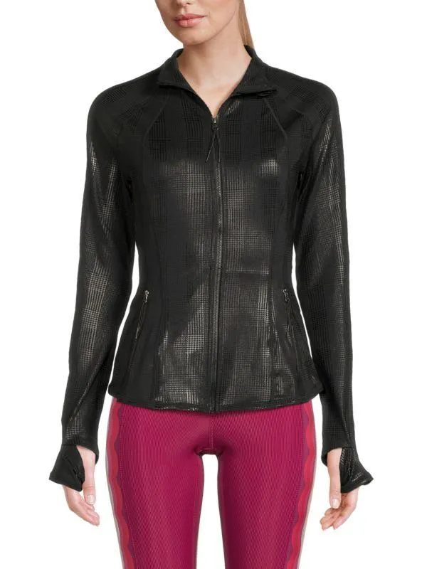 Reina Plaid Zip Jacket