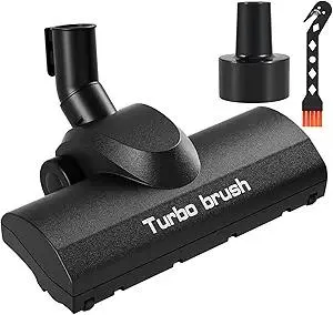 Turbo Brush Head Shop Vac Accessory 1.25" with 2.5" Hose Adapter, as 1-1/4" 2-1/2" Shopvac Attachment Wet Dry Vacuum Adaptor, Ideal for Pet Hair Removal on Carpets Area Rugs Hardfloors