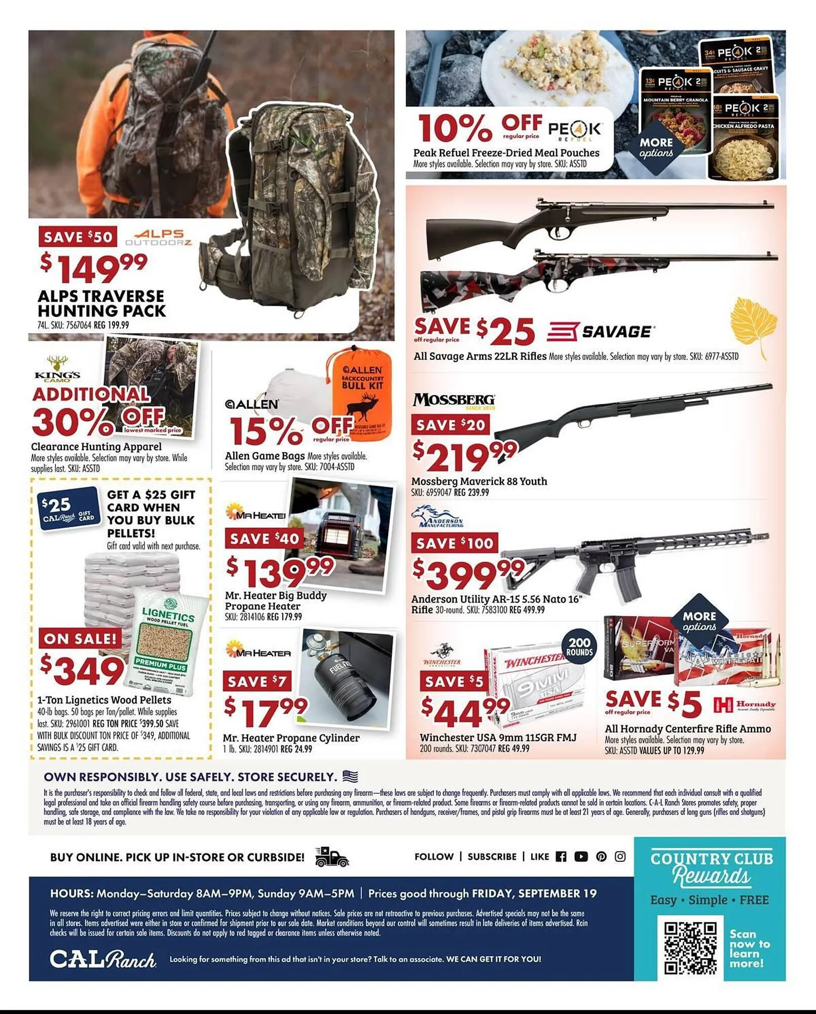 Weekly promotion C A L Ranch Stores weekly ad spanning from September 10 to September 19 2025 - Page 4 for Catalogue 365