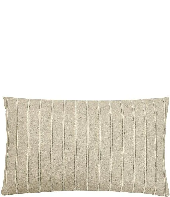 Stereo Embroidered Striped Oblong Pillow