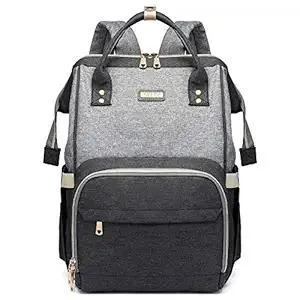 Diaper Bag Backpack for Women, Baby Bags for Girls,Diaper Bag with Changing Pad, and Insulated Pockets (Dark Grey +Light Grey)