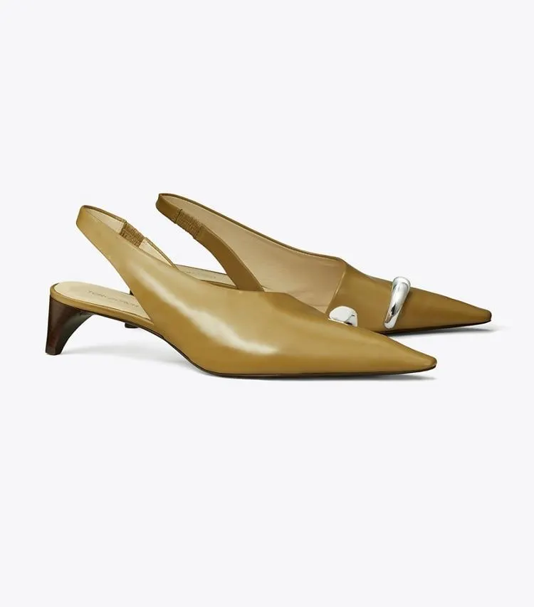 PIERCED SLINGBACK HEEL